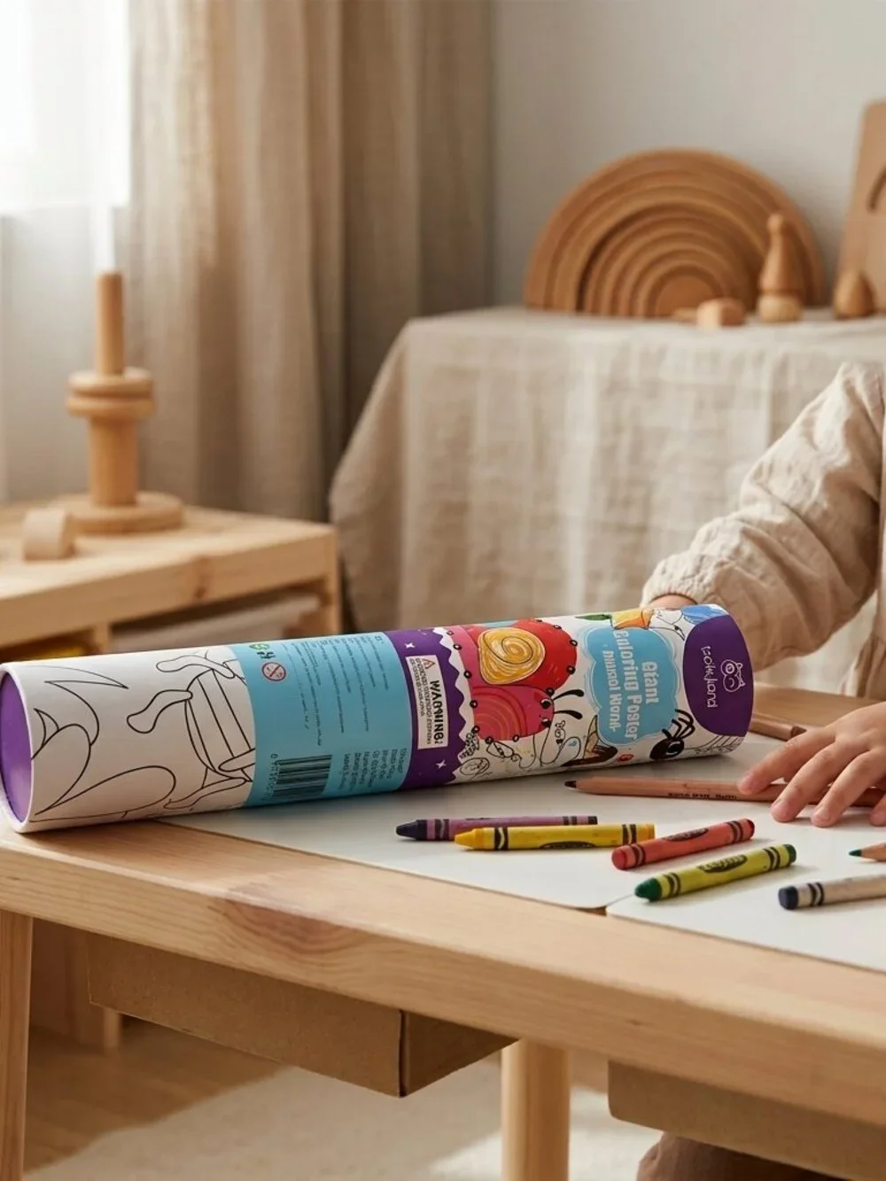 NEW Tookyland Giant Coloring Poster Roll Montessori Kids Coloring Paper Activity